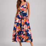 Boho-henkinen niskasta solmittava midimekko