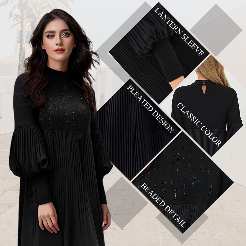 Avelyn – elegantti laskosmekko lyhtyhihoilla
