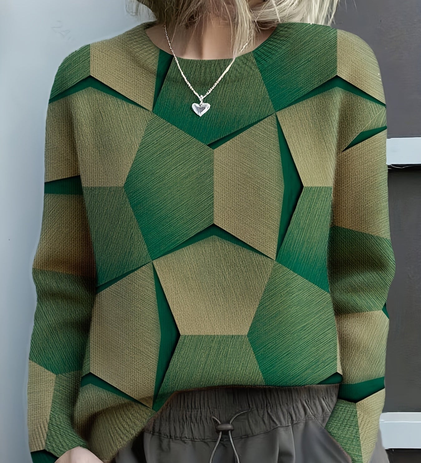 Neulepusero geometrisella kuviolla