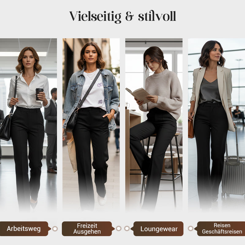 Naisten korkeavyötäröiset puvunhousut