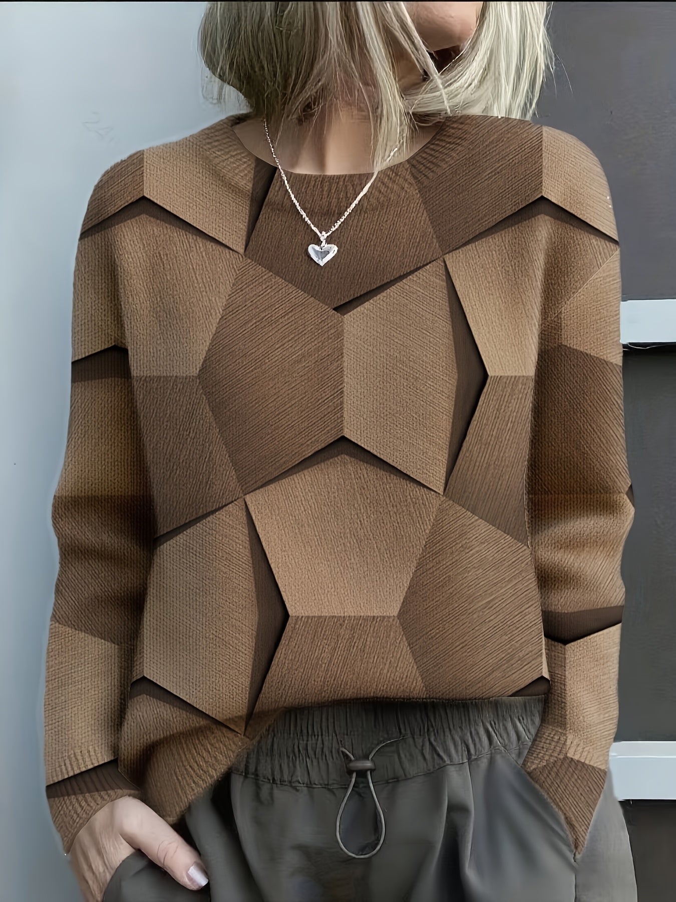Neulepusero geometrisella kuviolla