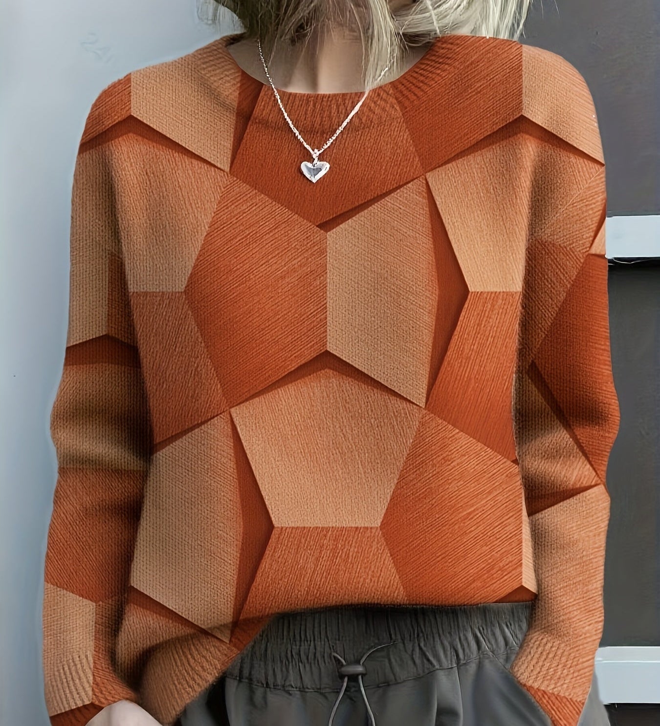 Neulepusero geometrisella kuviolla