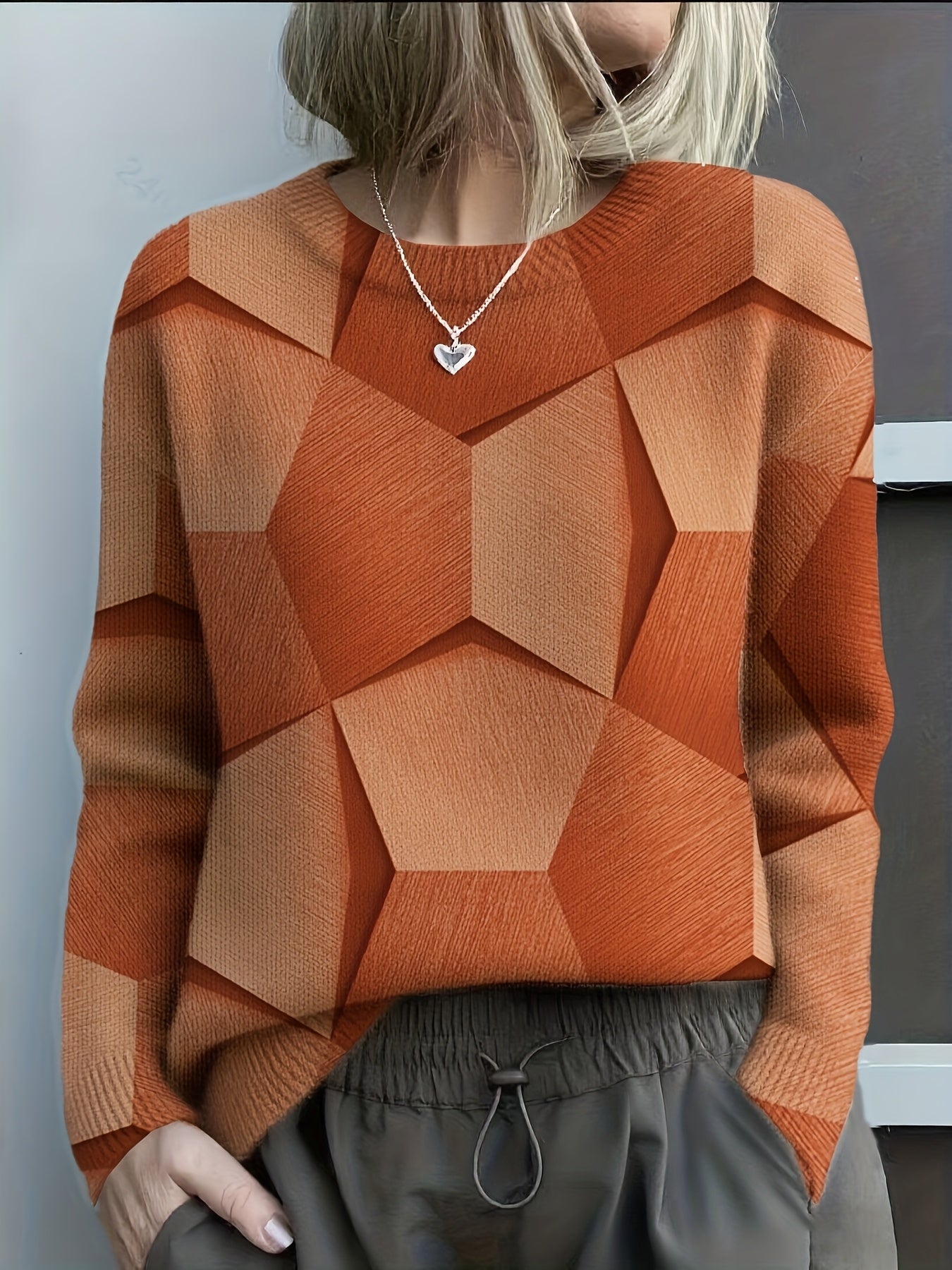 Neulepusero geometrisella kuviolla
