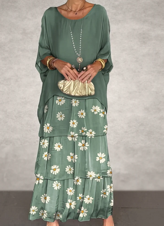 Shina – elegantti laskeutuva maksimekko
