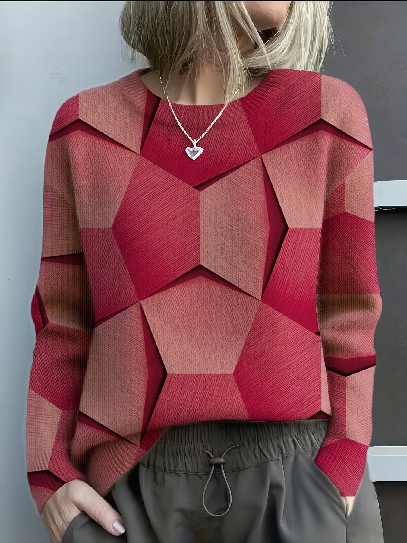 Neulepusero geometrisella kuviolla